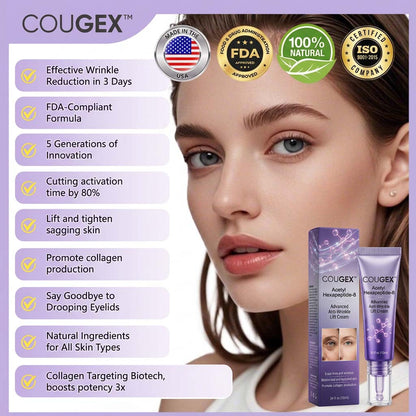 𝐂𝐎𝐔𝐆𝐄𝐗™⚡ 𝐀𝐜𝐞𝐭𝐲𝐥 𝐇𝐞𝐱𝐚𝐩𝐞𝐩𝐭𝐢𝐝𝐞-𝟖 & 𝐑𝐞𝐭𝐢𝐧𝐨𝐥 𝐀𝐝𝐯𝐚𝐧𝐜𝐞𝐝 𝐀𝐧𝐭𝐢-𝐖𝐫𝐢𝐧𝐤𝐥𝐞 𝐋𝐢𝐟𝐭 𝐂𝐫𝐞𝐚𝐦-👩‍⚕️𝐑𝐞𝐜𝐨𝐦𝐦𝐞𝐧𝐝𝐞𝐝 𝐛𝐲 𝐀𝐀𝐃👩‍⚕️(🔥Final 3 Hours,70% OFF Instant Lift Cream for Dark Circles and Wrinkle)