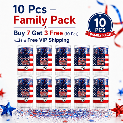 4th of July Glitter Stick 💖🔔3-in-1 Patriotic Glow😍✨Red, White & Blue Glitter Body Stick-HS