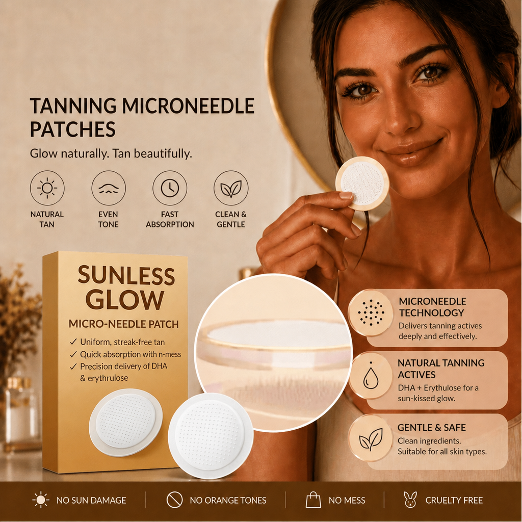 Newyuo®🤎 Sunless Glow Micro-Needle Tanning Patch⚡ No Sun, No Streaks, Just a Natural Tan Glow 🌞