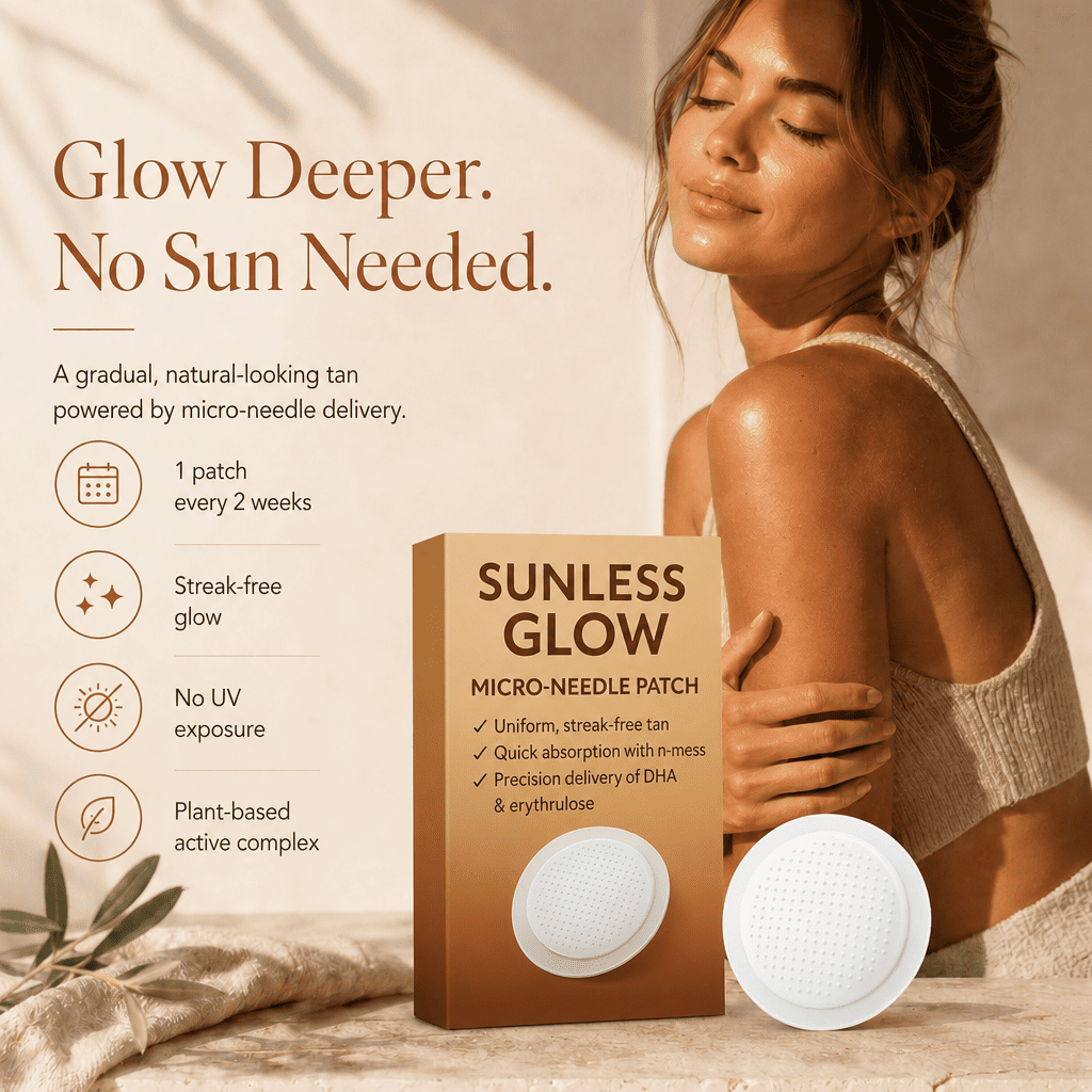 Newyuo®🤎 Sunless Glow Micro-Needle Tanning Patch⚡ No Sun, No Streaks, Just a Natural Tan Glow 🌞